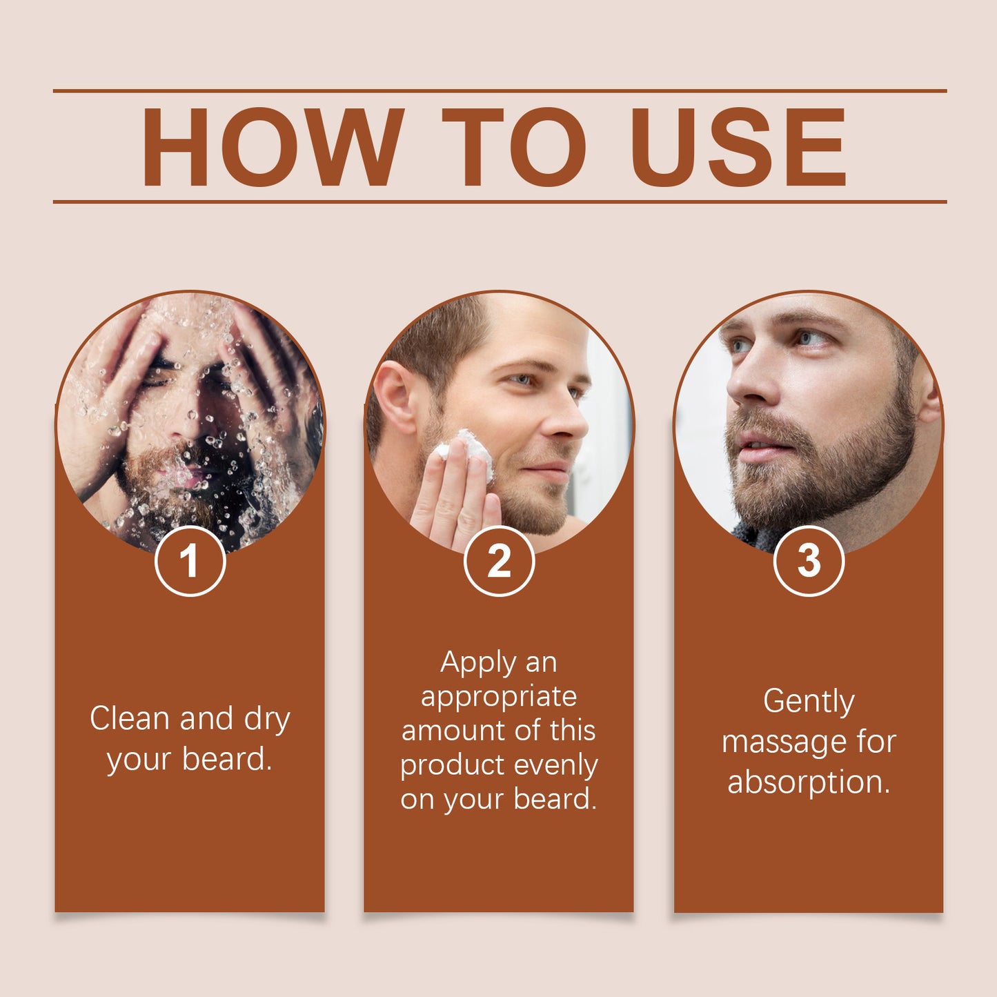 East Moon Men's Beard Care Cream Sandalwood Ingredients For Beard Care For Men With A Variety Of Skin Types