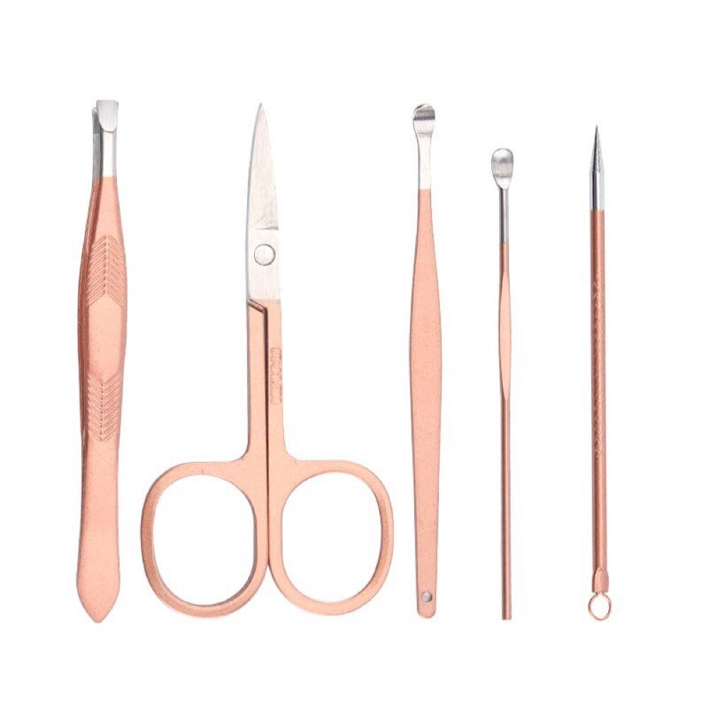 Rose Gold Nail Art Tool Set 16-piece Nail Clippers Nail Clipper Set Beauty Set Decoration Tools