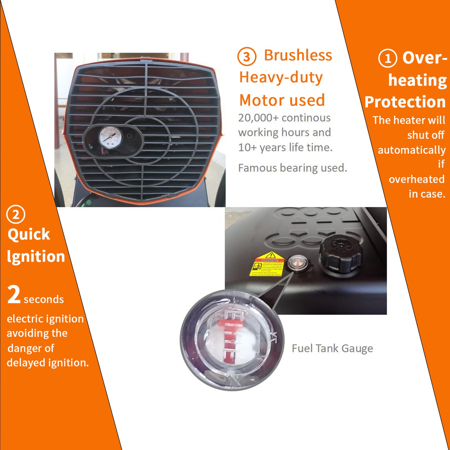 Diesel Heater with Thermostat Control and Overheat Protection for Jobsite Garage Construction Site and Farm