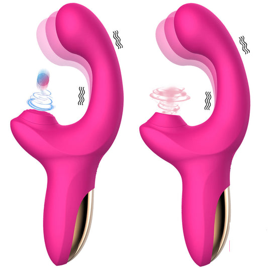 Female Sex Toys Charging G-spot Sucking Flapping Pulling Finger Vibrating Massage Stick, Female Masturbation Vibrator