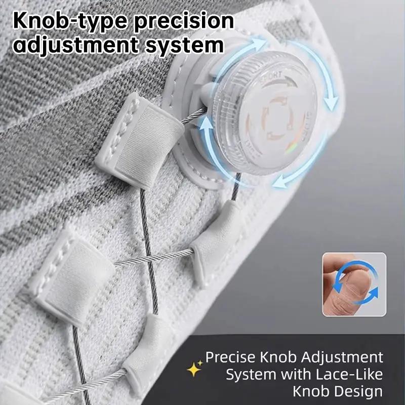Knee brace with knob-type precision adjustment system by eprolo, spring support, non-slip compression