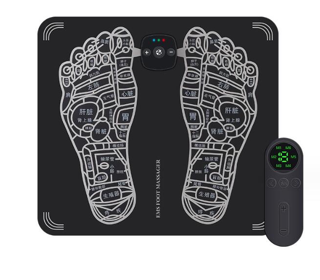EMS Electric Foot Massager Mat Pulse Muscle Relax Health Care Feet Massageador Cushion Intelligent Remote Control Massage Salud