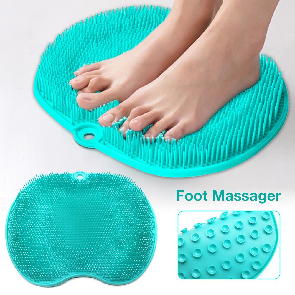 Pregnant Women Without Bend Over Shower Foot Massager Scrubber Cleaner Washing Massage Tools Pad Mat Elderly Feet Cleaning Brush