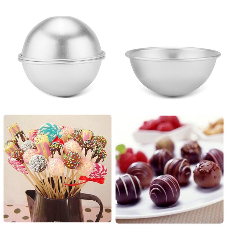 6pcs/pack Bath Bombs Metal Aluminum Alloy Bath Bomb Mold 3D Ball Sphere Shape DIY Bathing Tool