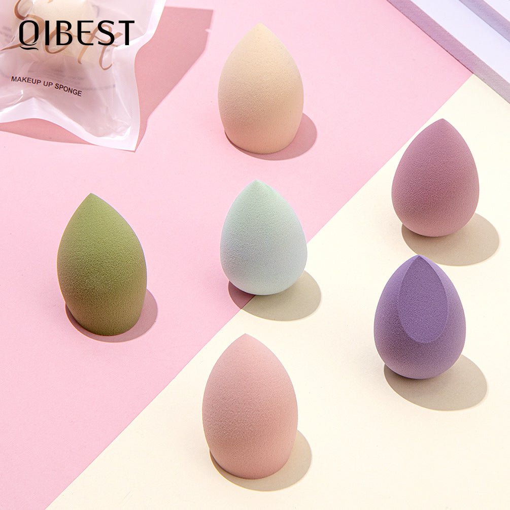 QIBEST Beauty Egg Sponge Puff Wet and Dry Do Not Eat Powder Beauty Egg Foundation Liquid Makeup Egg