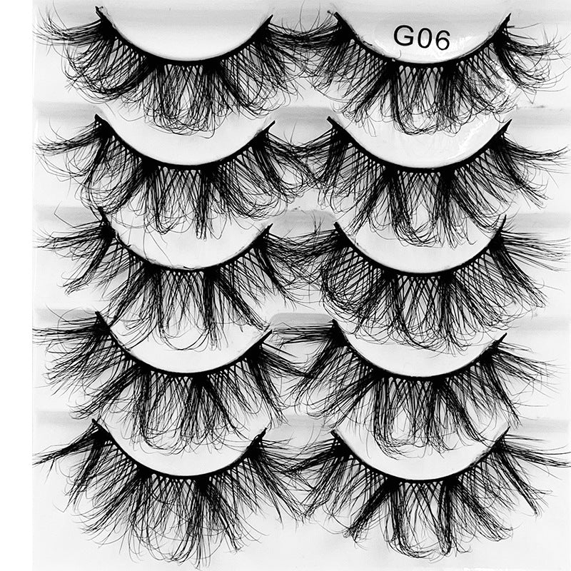 5 Pairs Of New Style Fake Eyelashes Of Fried Hair 8D FLUFFY