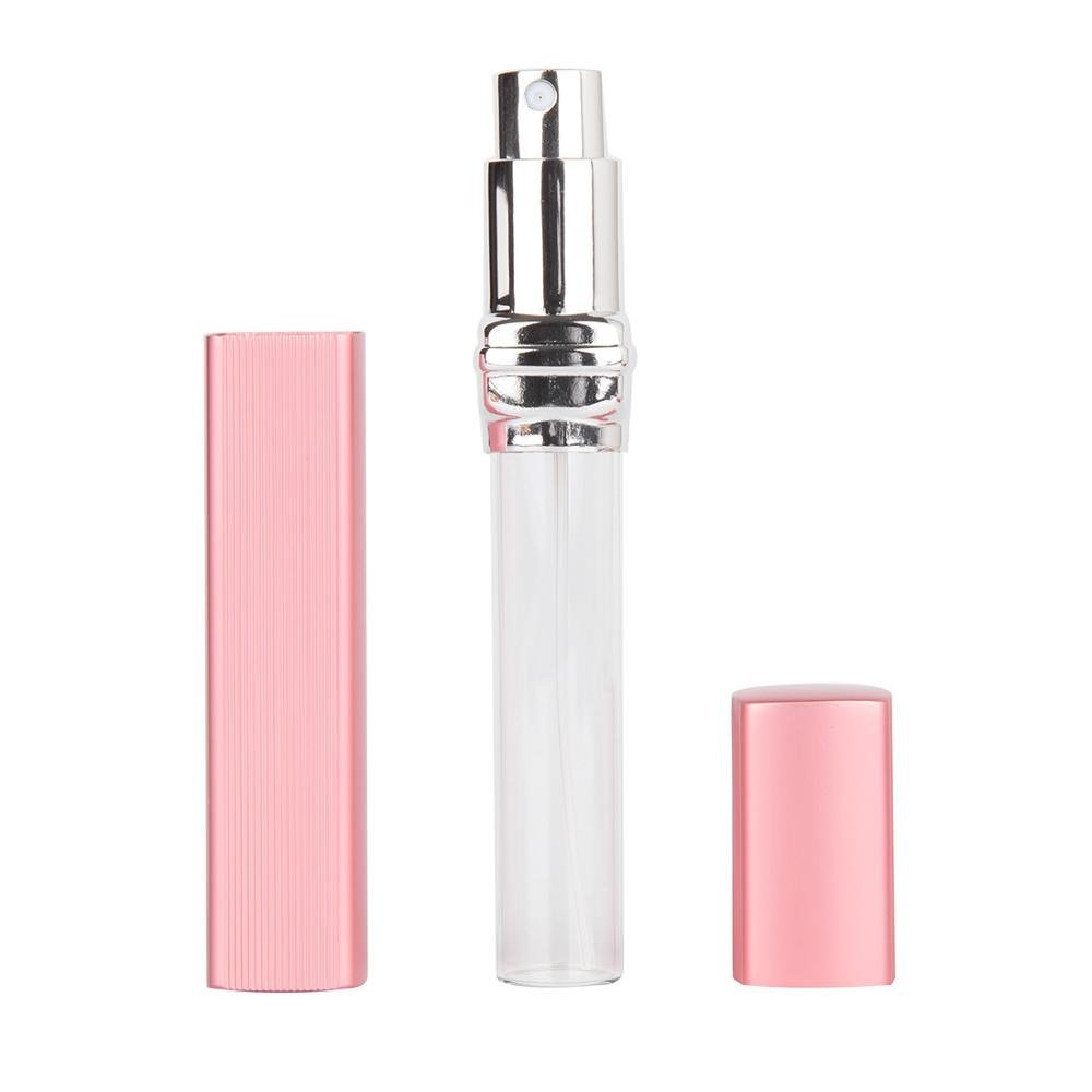 1pcs Metal Case Glass Tank Perfume Bottle Aluminum Nozzle Spray Refillable Bottle Parfum Cosmetic Glass Container 12ml