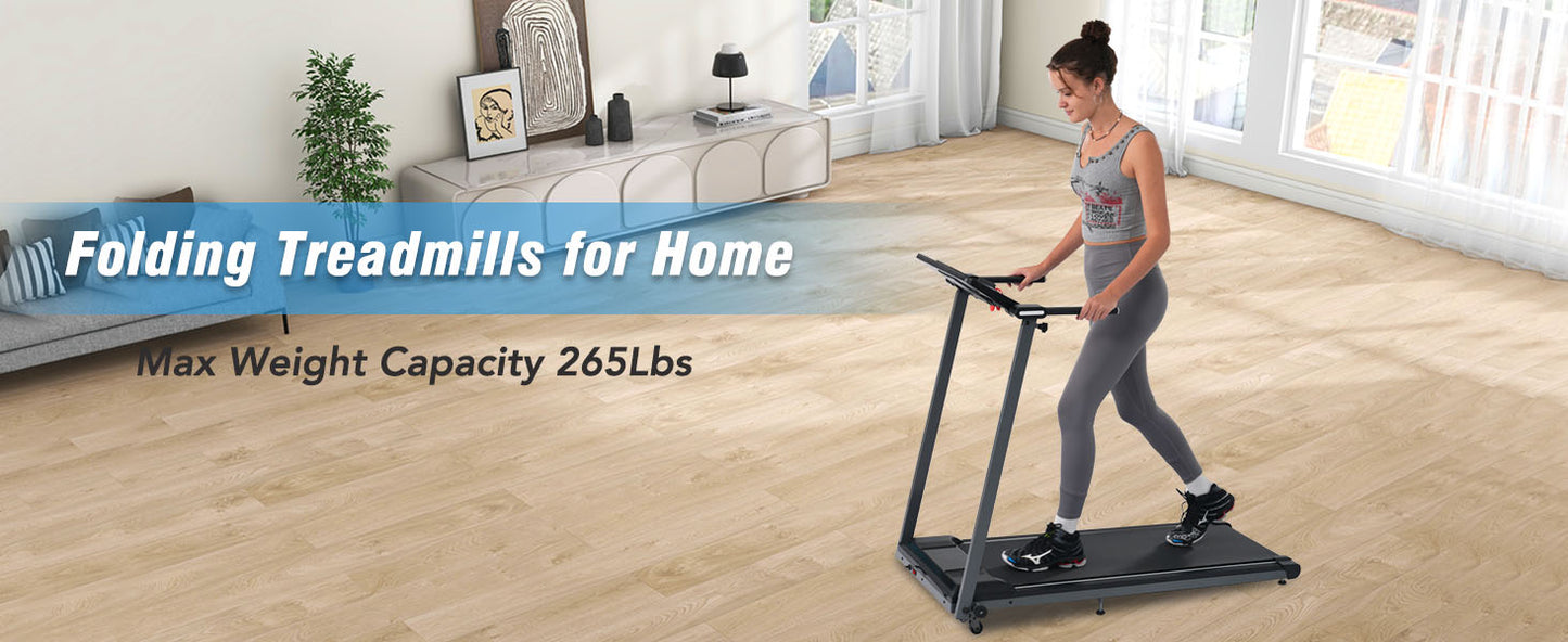 NEW Folding Treadmills Walking Pad Treadmill for Home Office -2.5HP Walking Treadmill with Incline Bluetooth Speaker!