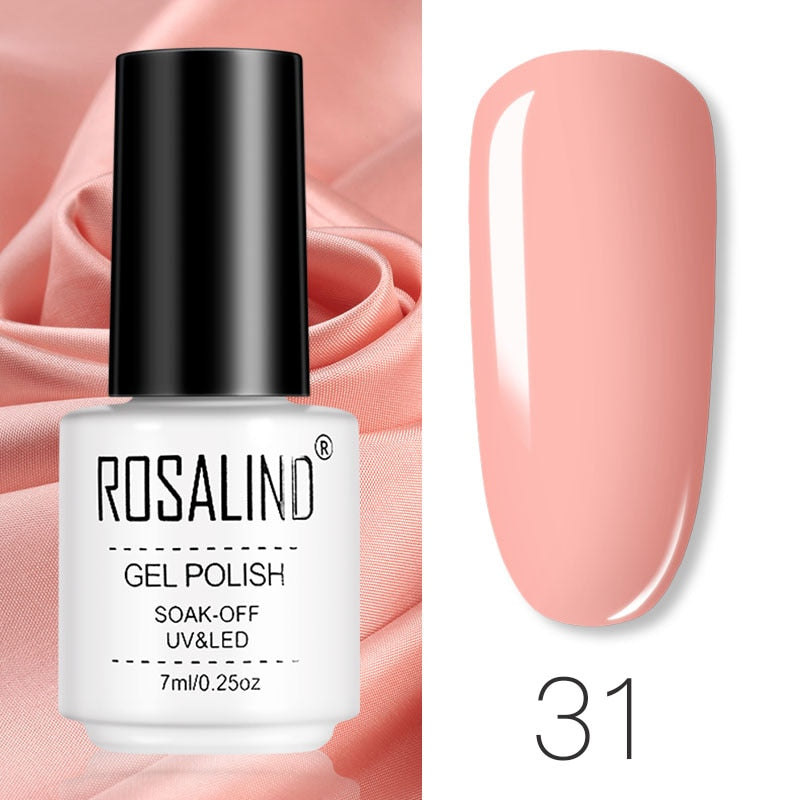 ROSALIND Gel Polish Set Manicure for Nails Semi Permanent Vernis top coat UV LED Gel Varnish Soak Off Nail Art Gel Nail Polish