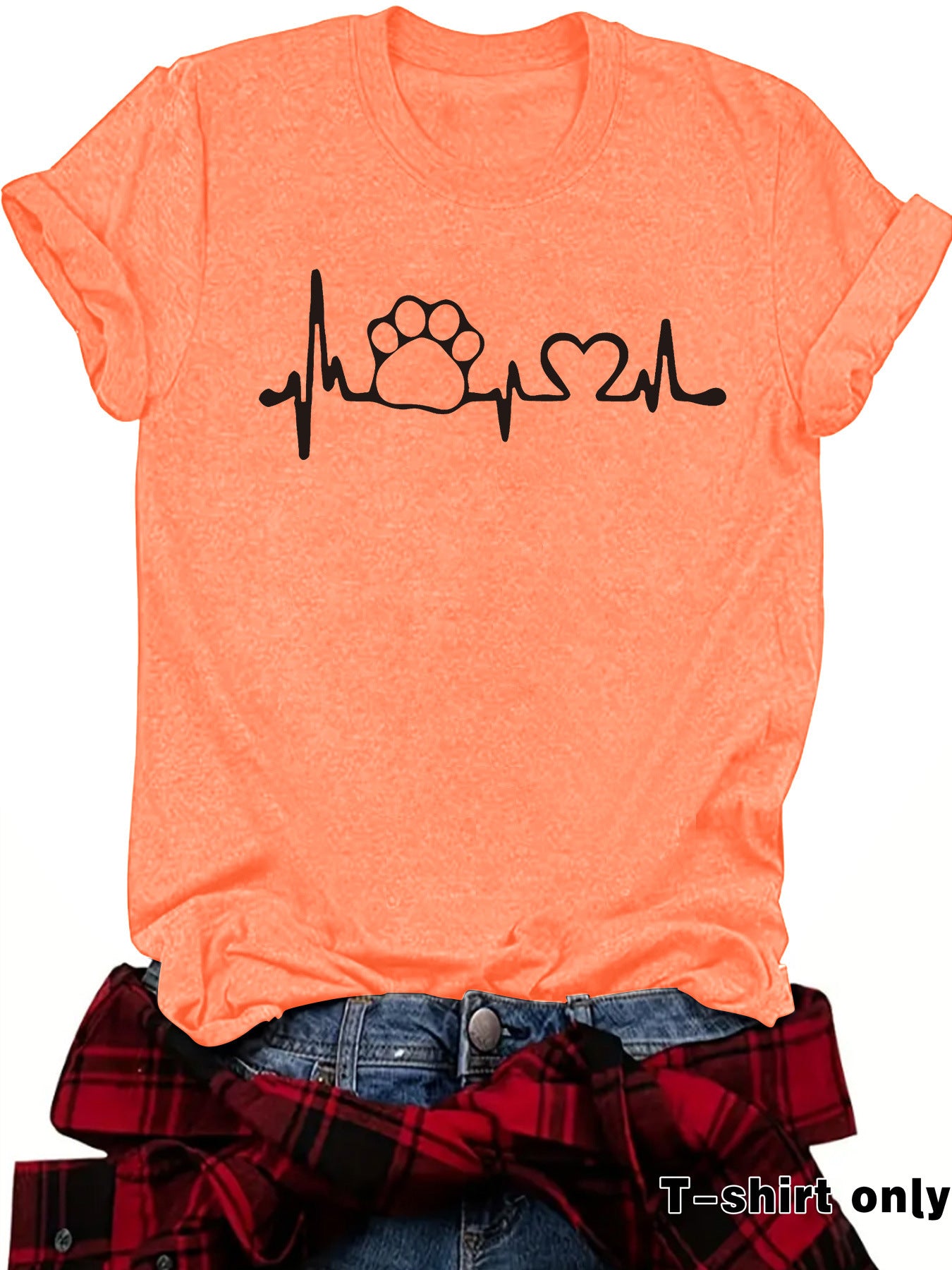 Love pet round neck pullover short sleeved shirt