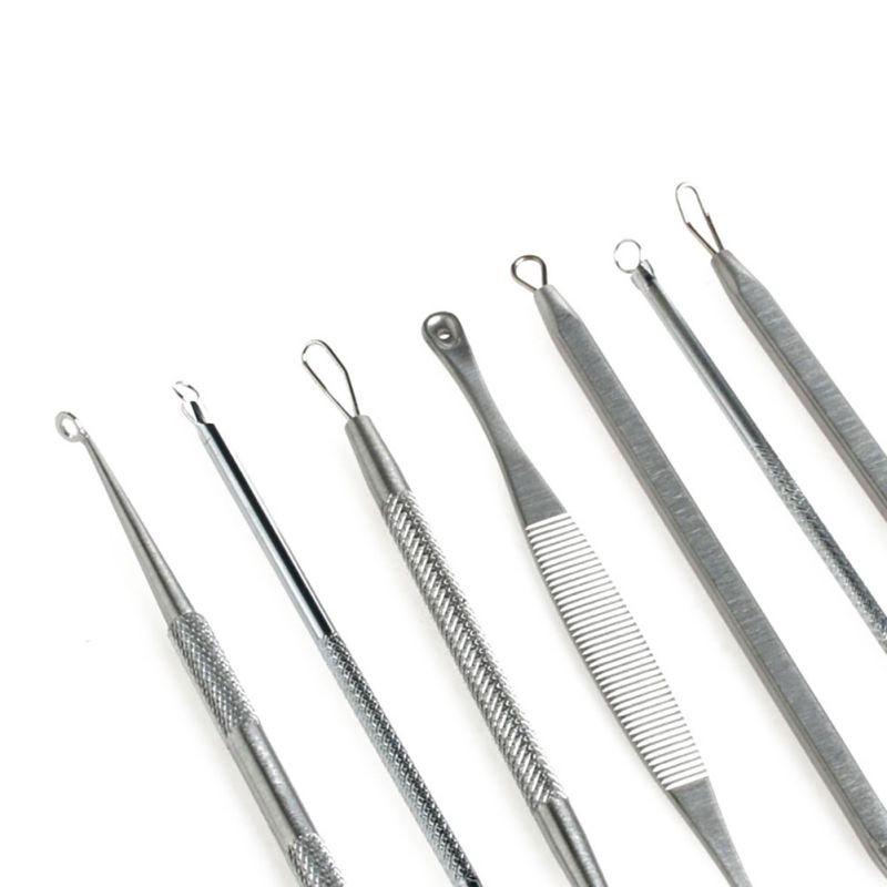 7Pcs Blackhead Remover Tool Kit Face Skin Care Tools Facial Comedone Acne Needle Clip Pimple