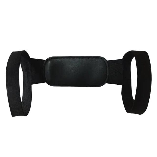 eprolo back belt posture brace, black with padded center panel and dual adjustable straps