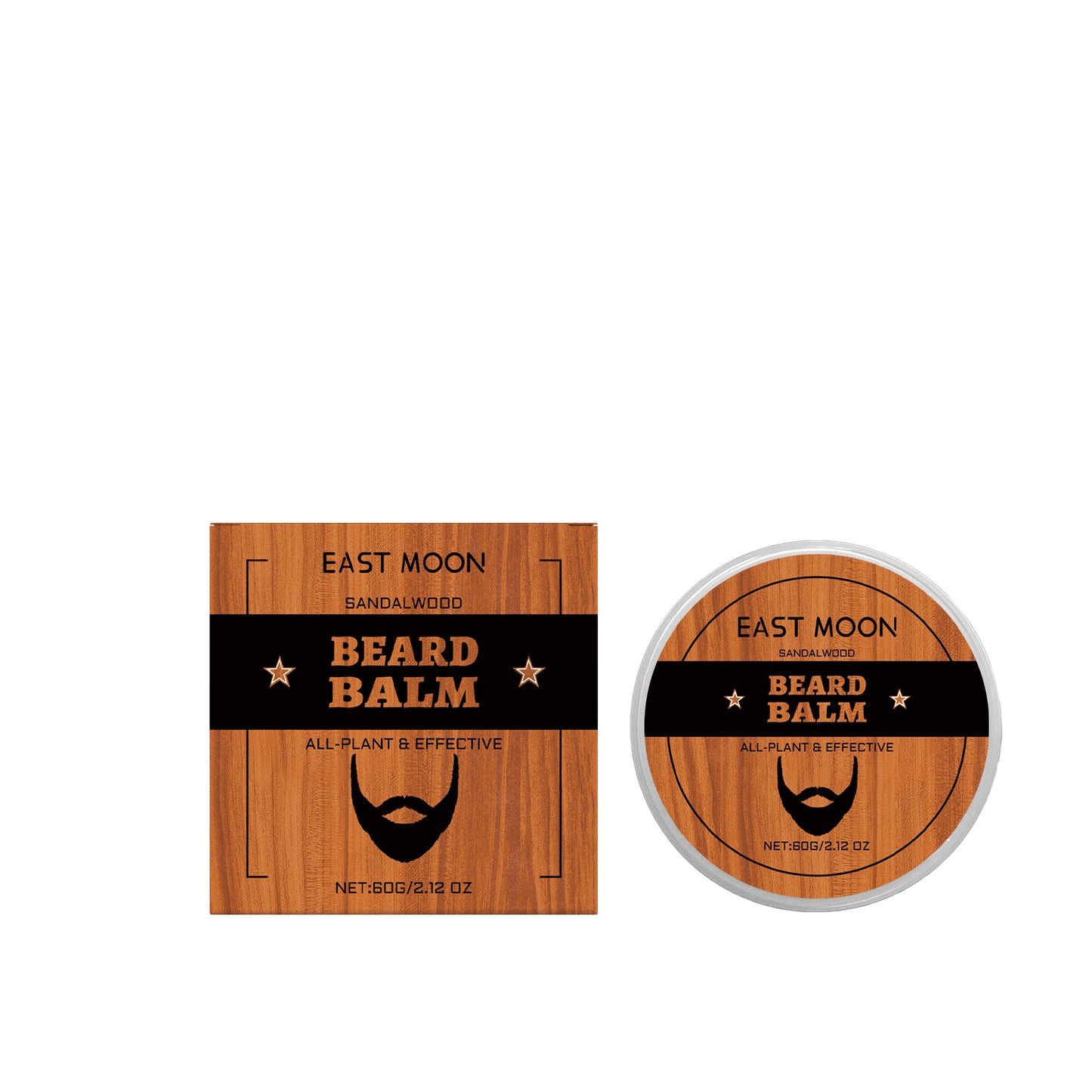 East Moon Men's Beard Care Cream Sandalwood Ingredients For Beard Care For Men With A Variety Of Skin Types