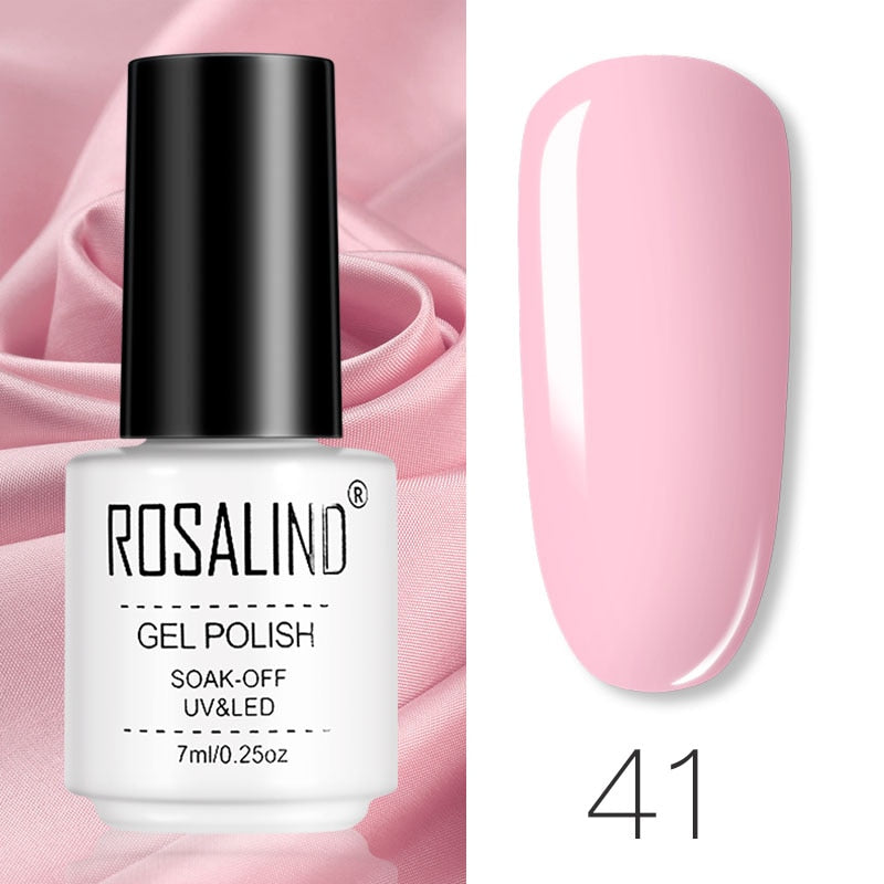 ROSALIND Gel Polish Set Manicure for Nails Semi Permanent Vernis top coat UV LED Gel Varnish Soak Off Nail Art Gel Nail Polish