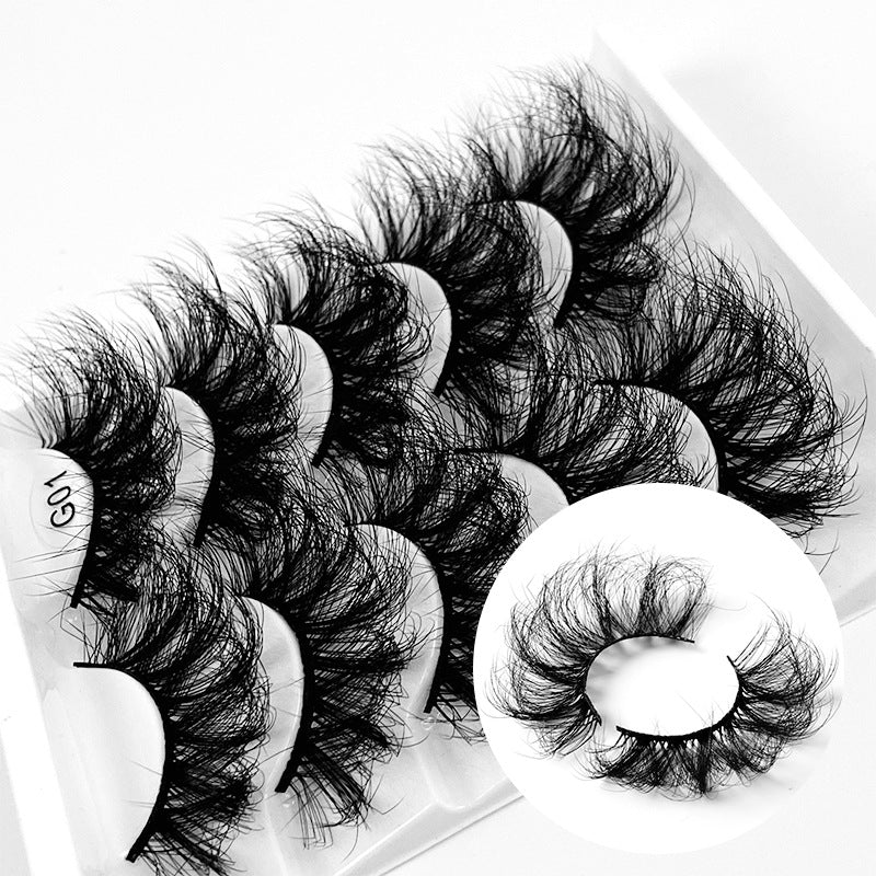 5 Pairs Of New Style Fake Eyelashes Of Fried Hair 8D FLUFFY