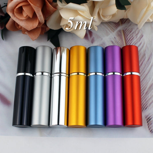 1PC 5ml Portable Mini Perfume Glass Bottle Travel Aluminum Spray Atomizer Empty Metal Parfume Atomiser Sprayer