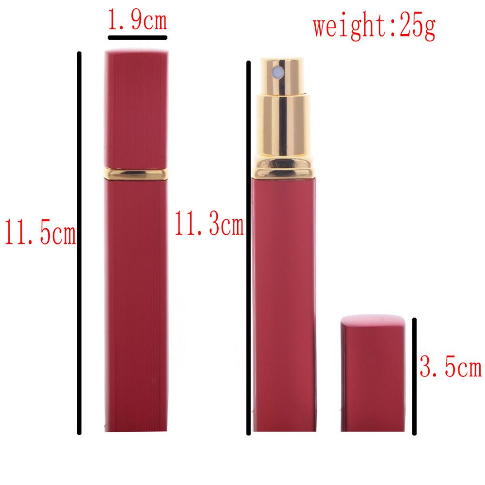 1pcs Metal Case Glass Tank Perfume Bottle Aluminum Nozzle Spray Refillable Bottle Parfum Cosmetic Glass Container 12ml