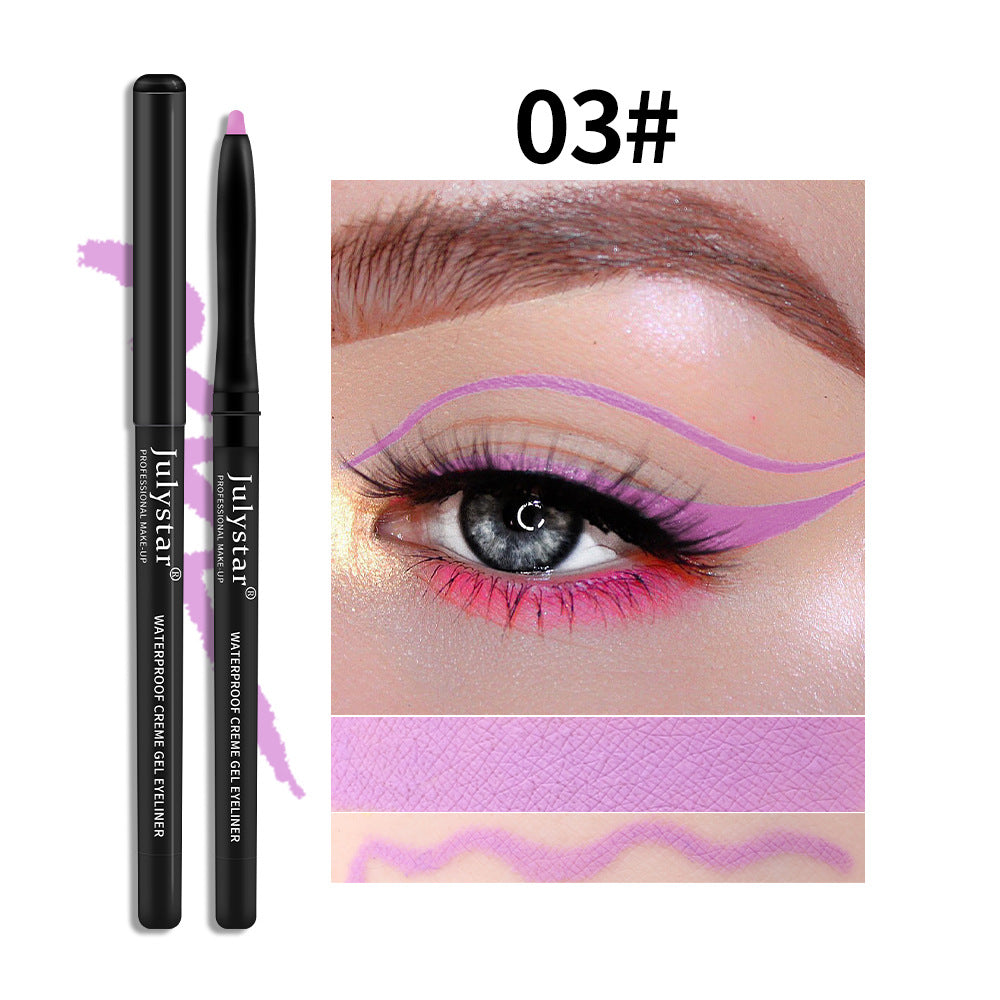 White Eyeliner Pencil Color Eyeliner Cream Not Easy To Smudge Waterproof Oil-Proof Slim Eyeliner Gel Pencil