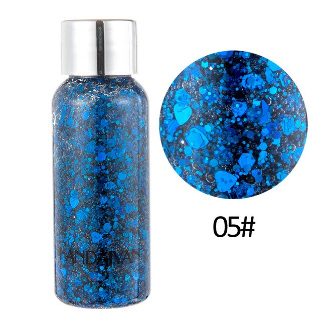 9 Colors Hot Festival Cosmetics Face Body Glitter Cream Sequins Shining Liquid Shimmer Glitter Body Makeup Fashion Party Make Up