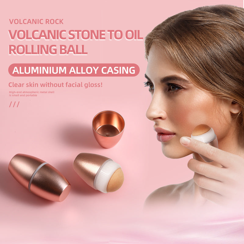 Volcanic Stone To Oil Stick Facial Volcanic Stone Oil Absorbing Ball Plug-In Metal Shell Volcanic Stone Oil Absorbing Rod