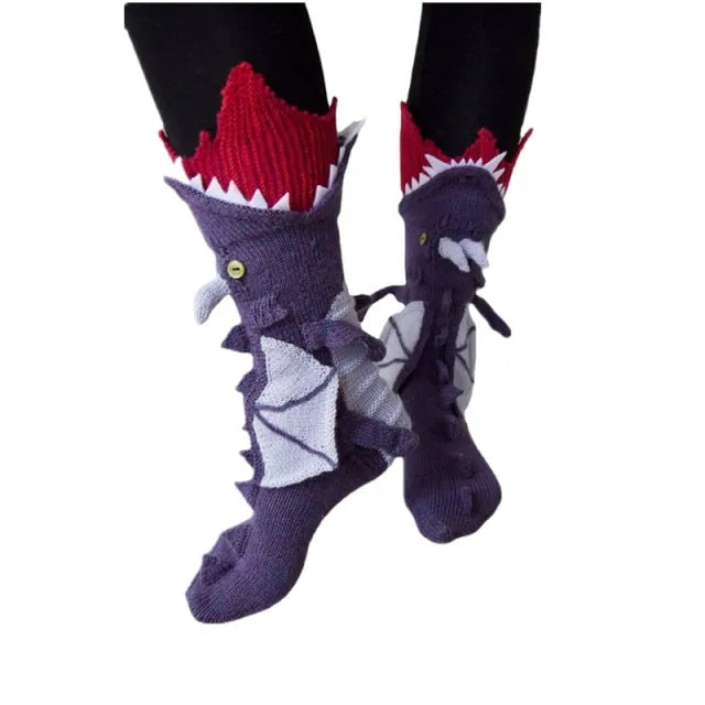 Creative Shark Chameleon Crocodile Knitted Socks