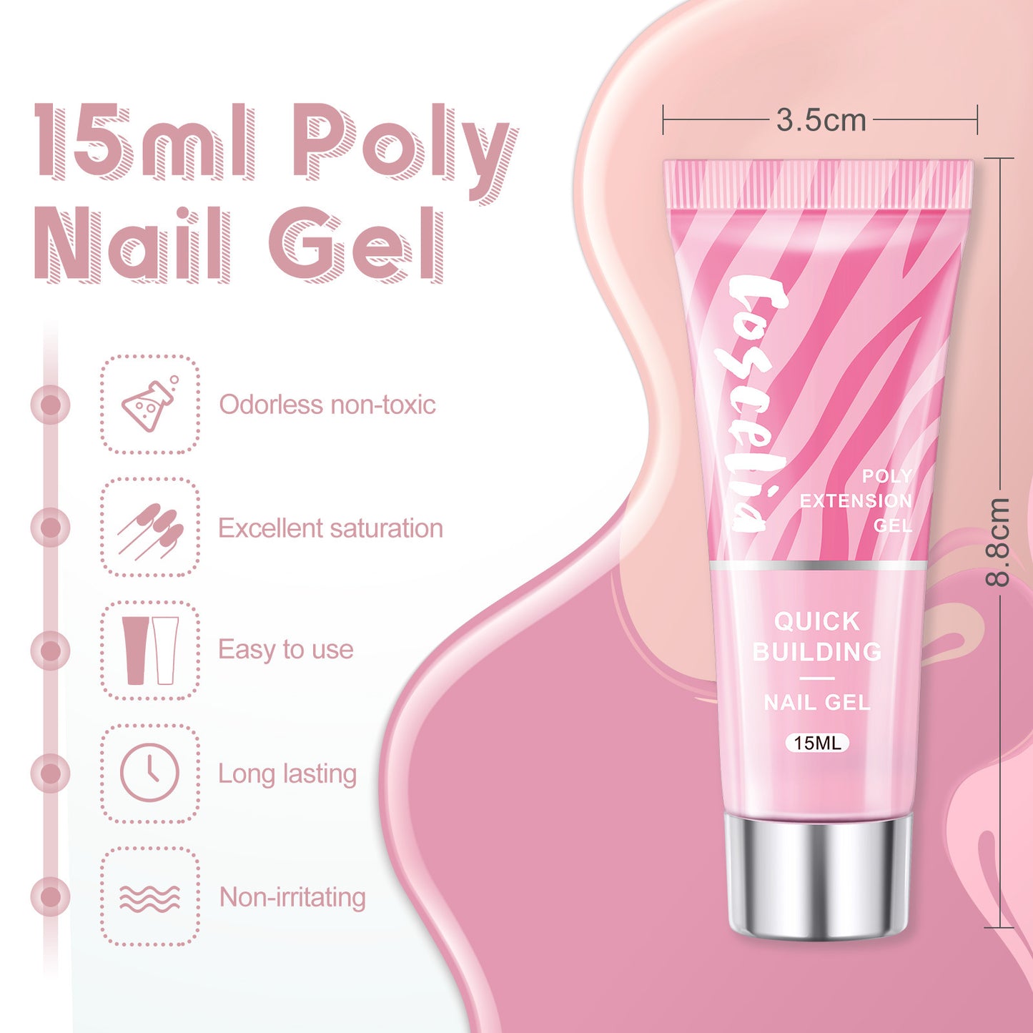 New Painless Crystal Extension Glue Temperature Change Burst Flash Nail Glue Beginner Manicure Paper-Free Extension Glue