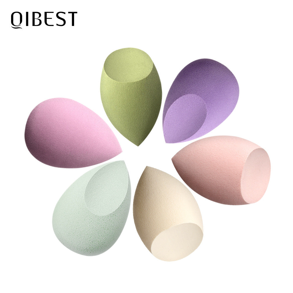 QIBEST Beauty Egg Sponge Puff Wet and Dry Do Not Eat Powder Beauty Egg Foundation Liquid Makeup Egg