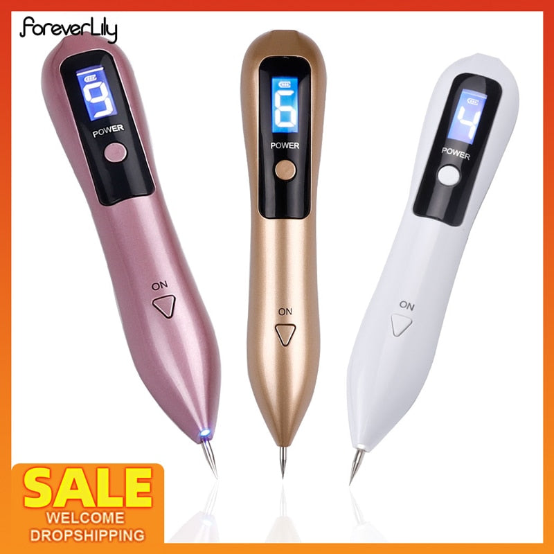 9 Level LCD Face Skin Dark Spot Remover Mole Tattoo Removal Laser Plasma Pen Machine Facial Freckle Tag Wart Removal Beauty Care