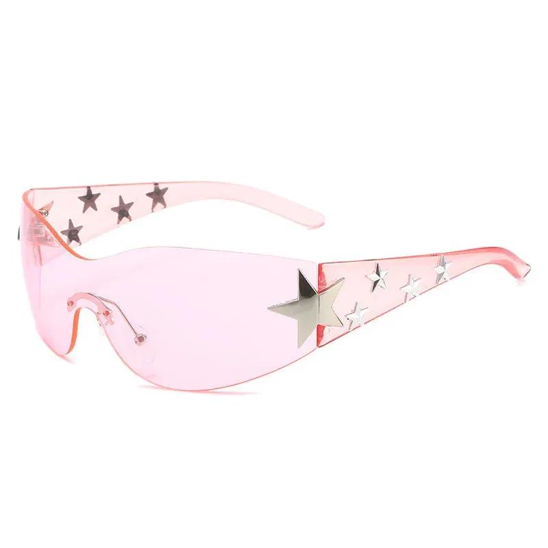 New diamond studded sunglasses five pointed star fashionable glasses by eprolo
