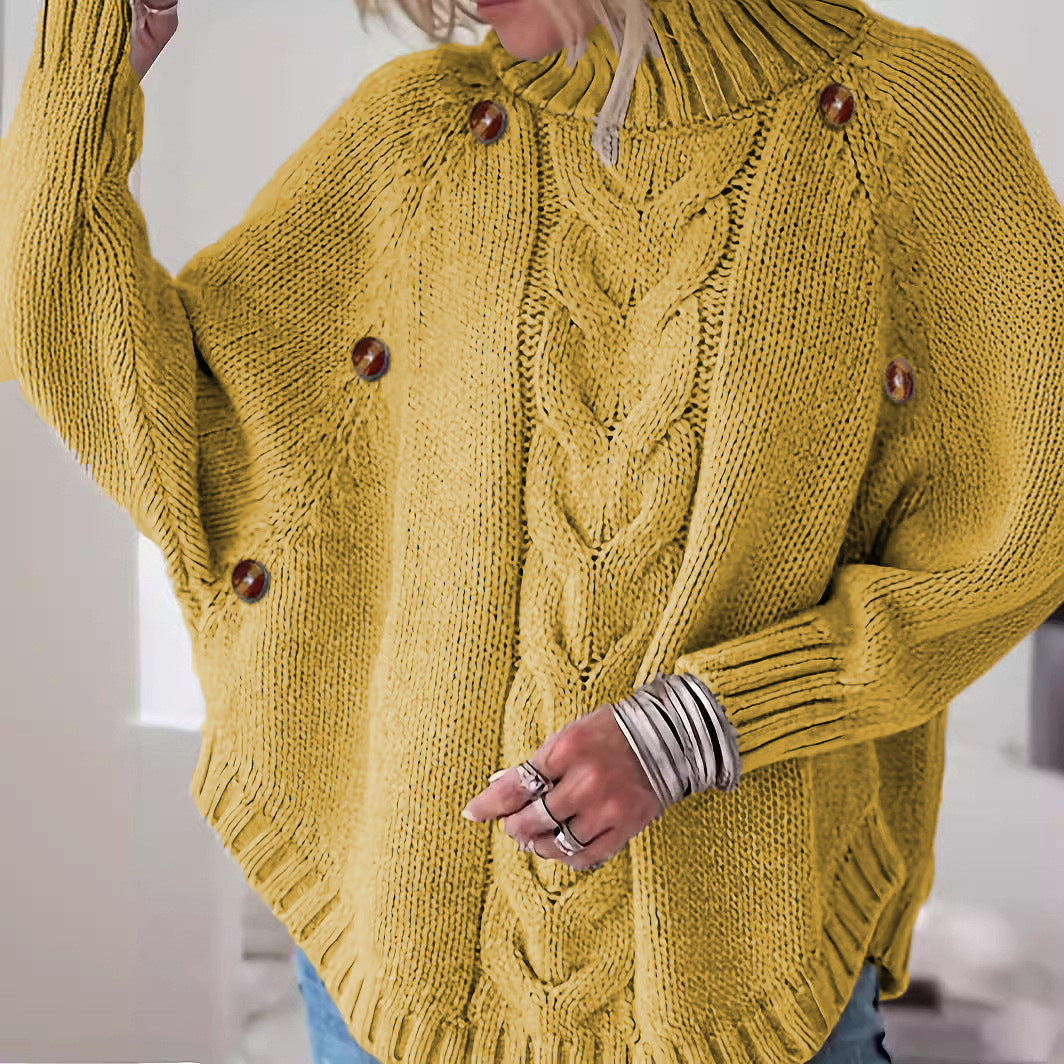 Chic Knit Sweater Women's Long Sleeve Crochet Pullover Batwing Sleeve Jumper  Style Autumn Winter Fashion Casual Wear