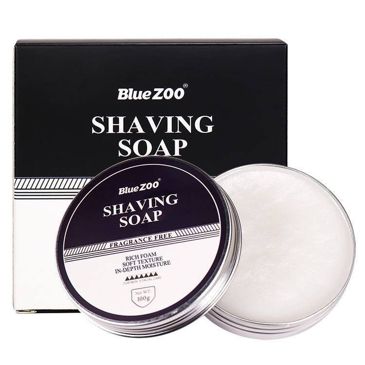 BlueZOO Men's Facial Shave Beard Shaving Foaming Soap Sandalwood Scented Mint