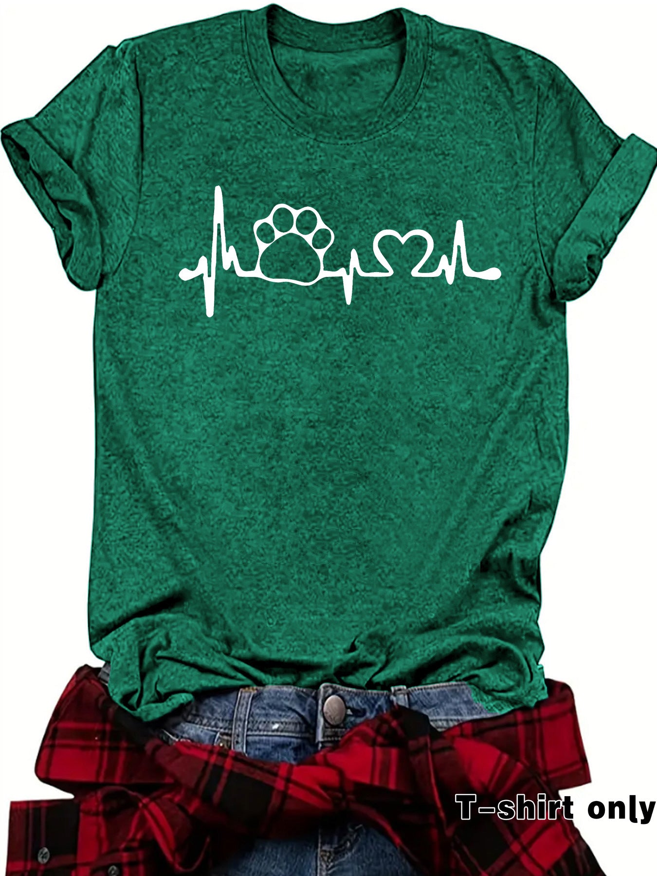 Love pet round neck pullover short sleeved shirt