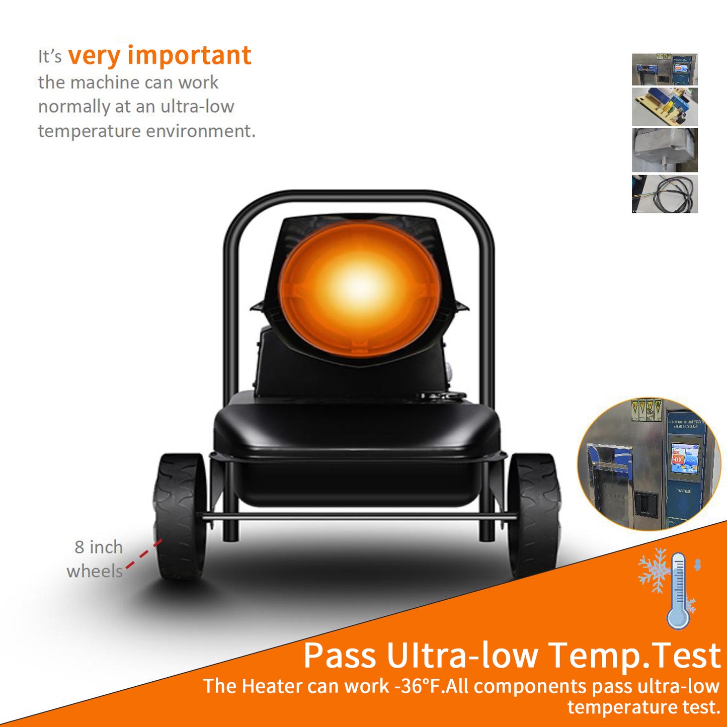 Diesel Heater with Thermostat Control and Overheat Protection for Jobsite Garage Construction Site and Farm