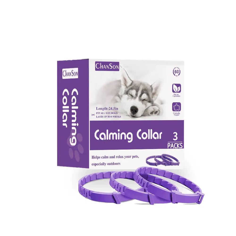 ChanSon Calming Collar 3-pack purple adjustable waterproof collars for dogs and cats