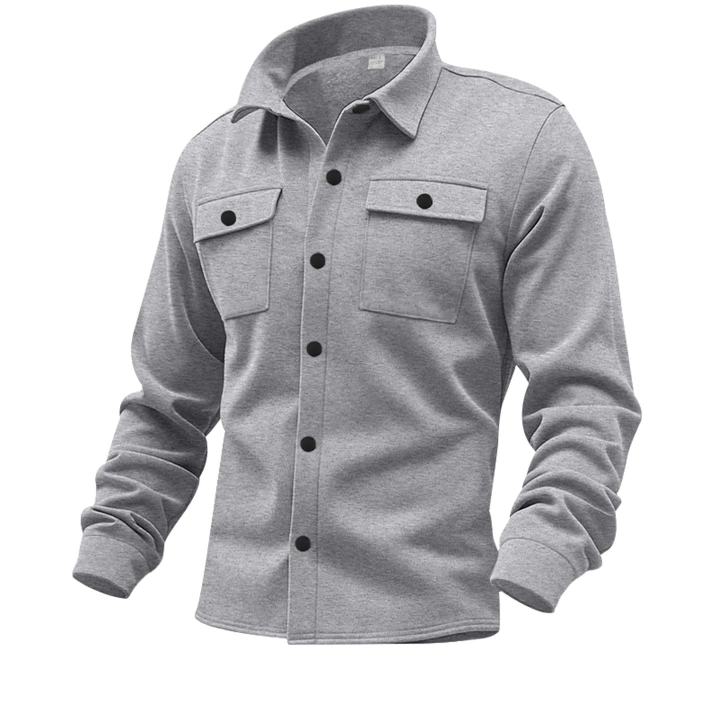 American casual men's single breasted solid color casual jacket for men