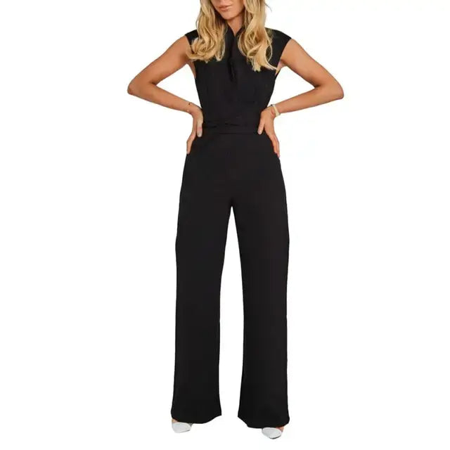 High-Waist Wide Leg Summer Jumpsuit