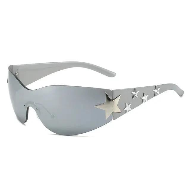 New diamond studded sunglasses five pointed star fashionable glasses by eprolo