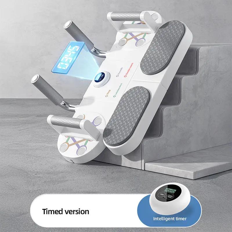 eprolo 6-in-1 Home Gym Bench for Chest, Abs, Arms & Back – white with gray pads