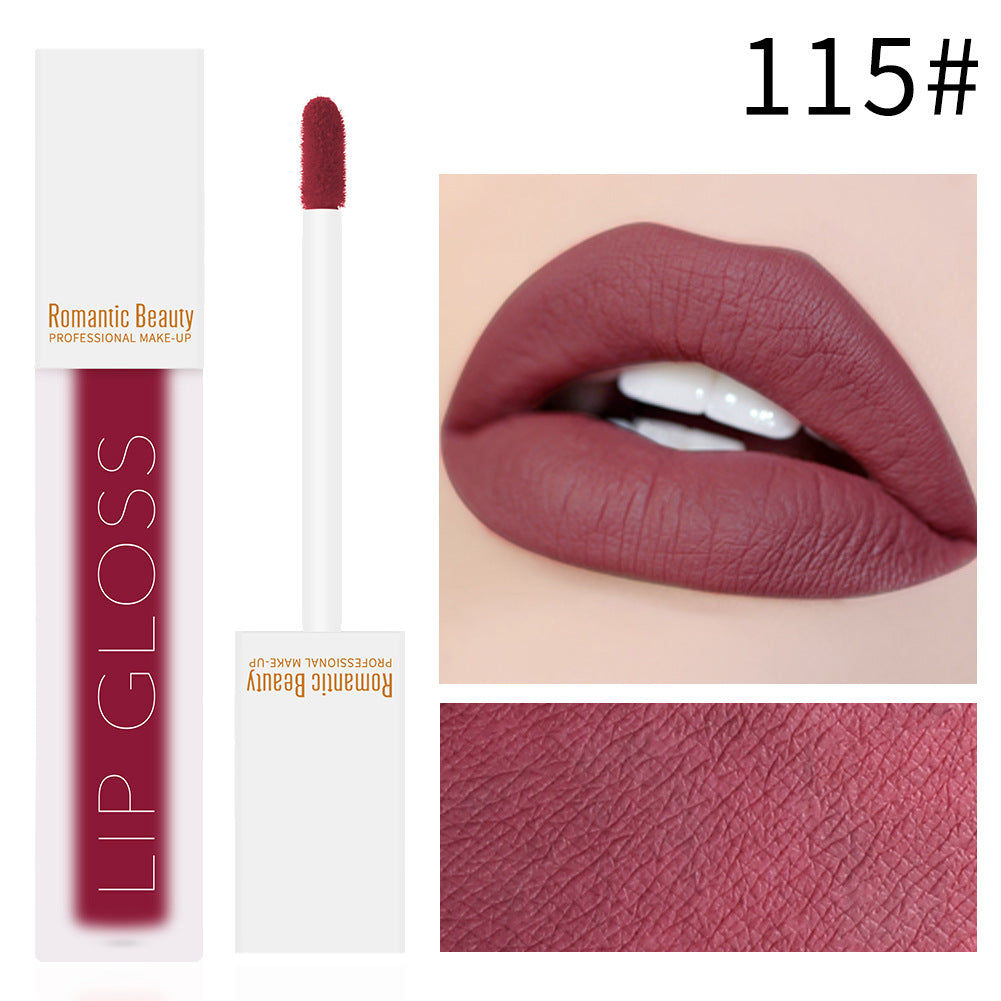 Romantic Beauty Velvet Matte Lip Glaze Non-Stick Lip Gloss