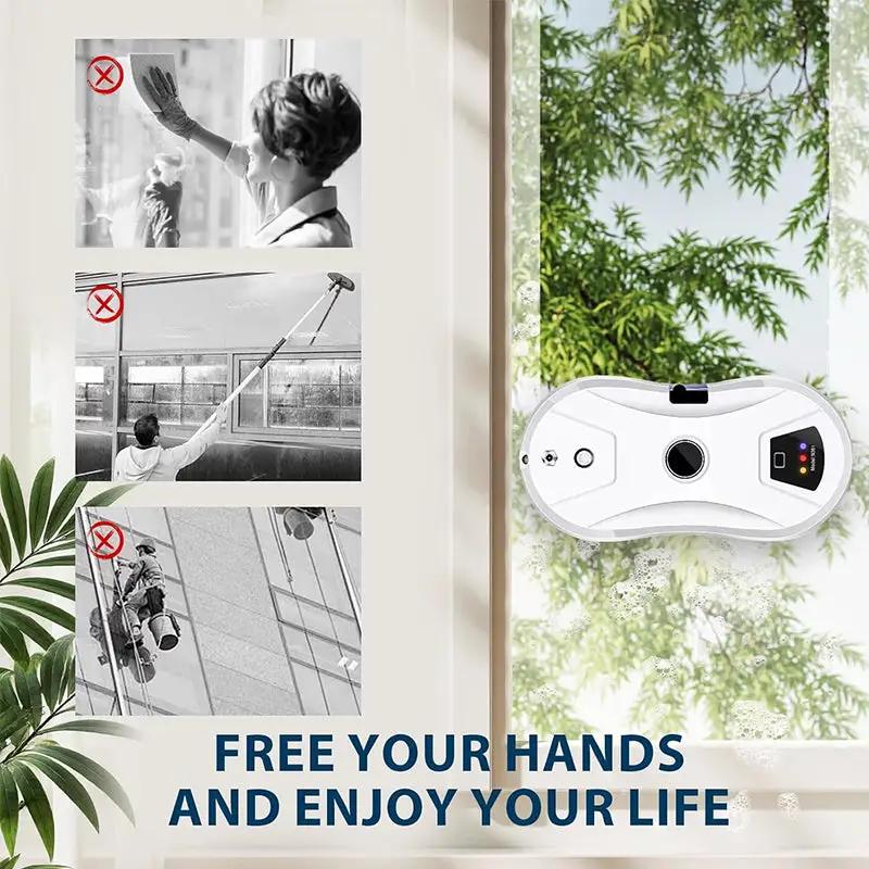 eprolo 5600Pa Smart Window Cleaning Robot, white ultra-thin glass cleaner for home and office