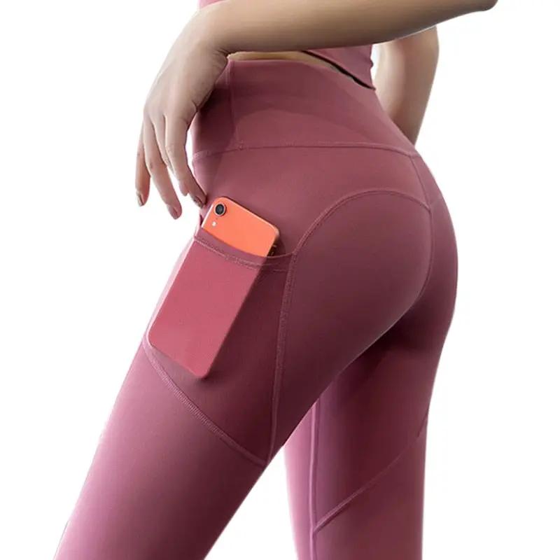 Black Sexy Women Yoga Sport Leggings Phone Pocket Fitness Running Pants Stretchy Sportswear Gym Leggings Slim Yoga Pant by eprolo