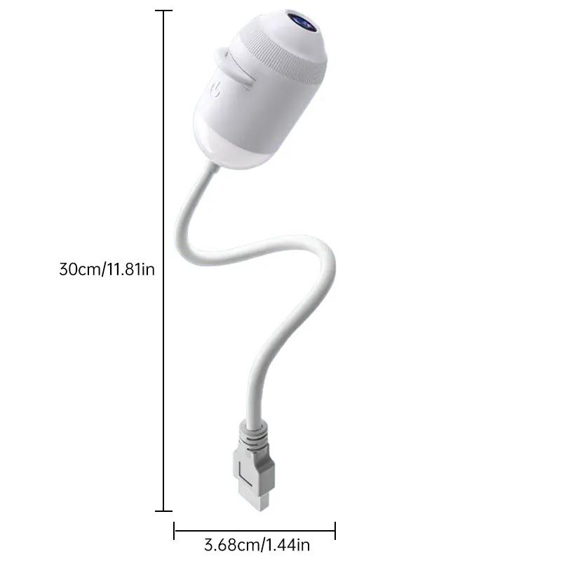 5D Holographic Galaxy & Ocean Projector by eprolo, white smart LED night light on a flexible USB gooseneck.
