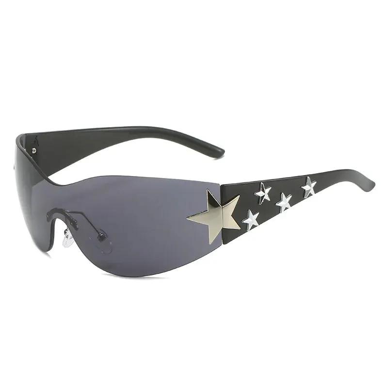 New diamond studded sunglasses five pointed star fashionable glasses by eprolo