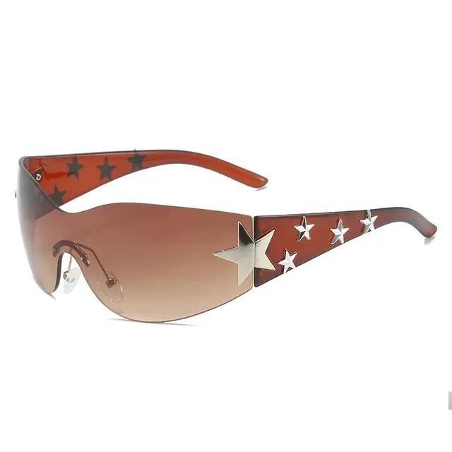 New diamond studded sunglasses five pointed star fashionable glasses by eprolo