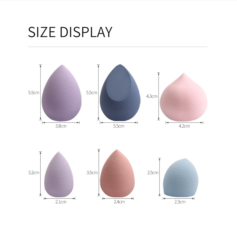 5Pcs Cosmetic Puff Makeup Sponge Set Blender Makeup Tools Beauty Face Foundation Blending for Liquid Cream and Powder New