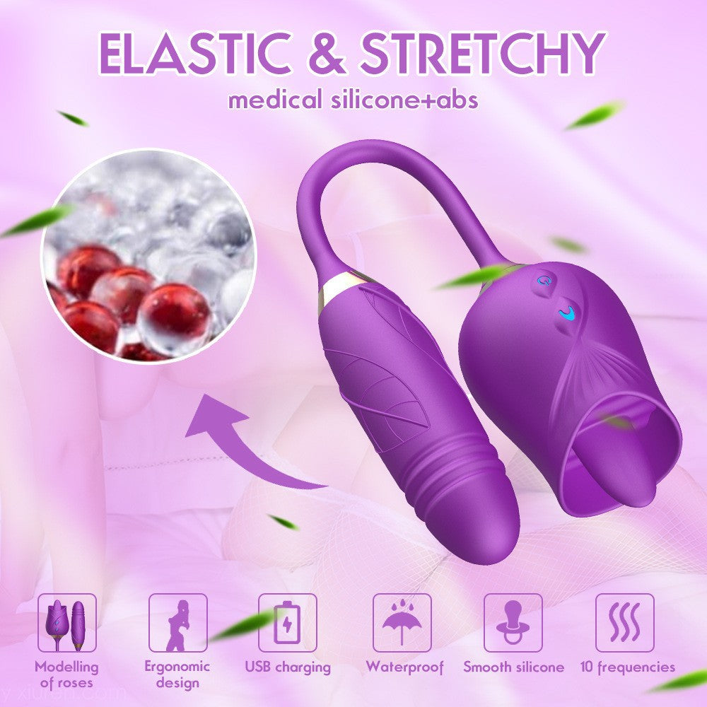 Orena Rose New Product Mantinghua 3 Generations Double-Headed Sucking Vibrating Egg Female Masturbation Sex Toys