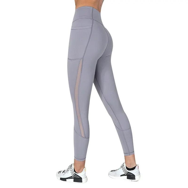 Black Sexy Women Yoga Sport Leggings Phone Pocket Fitness Running Pants Stretchy Sportswear Gym Leggings Slim Yoga Pant by eprolo
