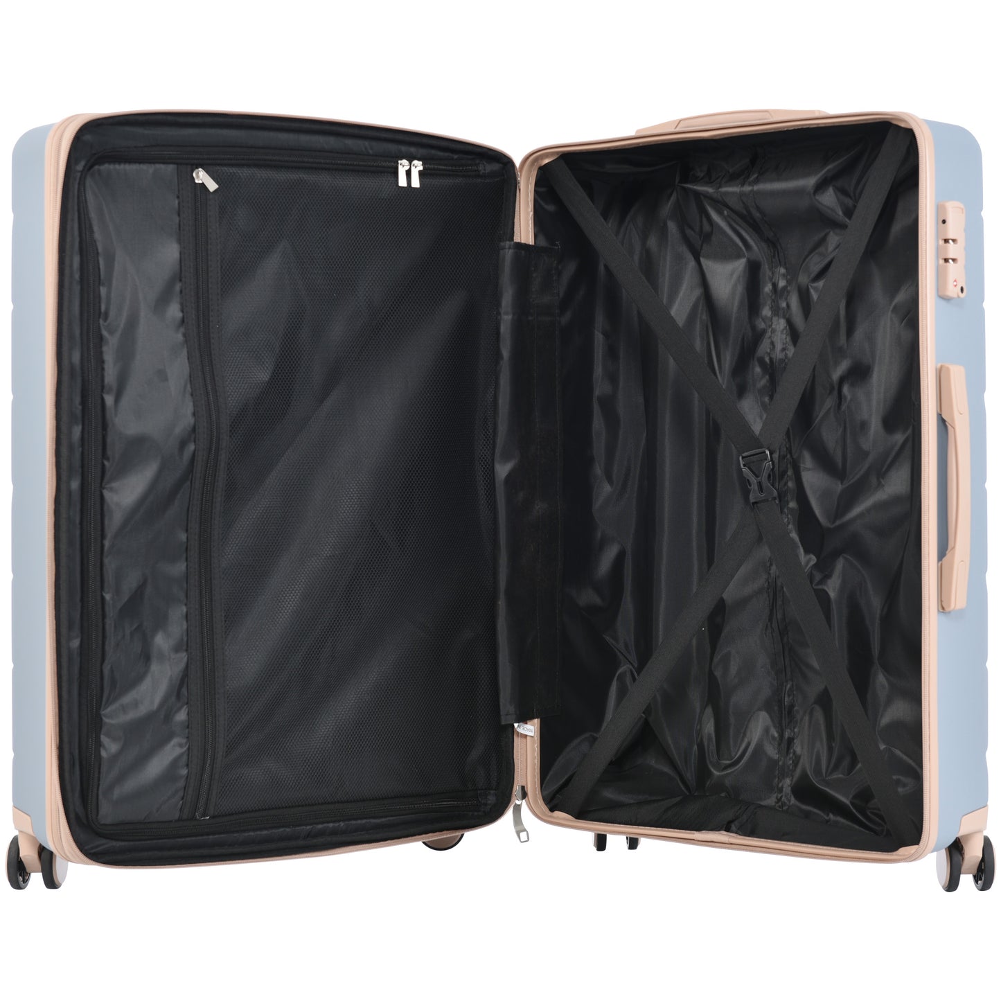 Luggage Sets 3 Piece Suitcase Set 20/24/28 Light Blue