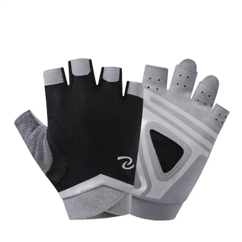 eprolo professional gym gloves, breathable half-finger weightlifting gloves in black and gray, 2-pack