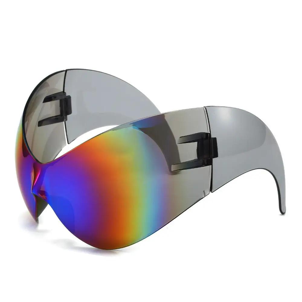 Large frame sports sunglasses, personalized and novel cat eye alien cycling glasses by eprolo